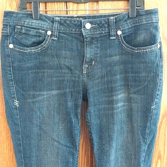 ANA Women's Bootcut Stretch Denim Jeans Size 32 14P Embellished Pockets Drk Wash - Picture 8 of 14